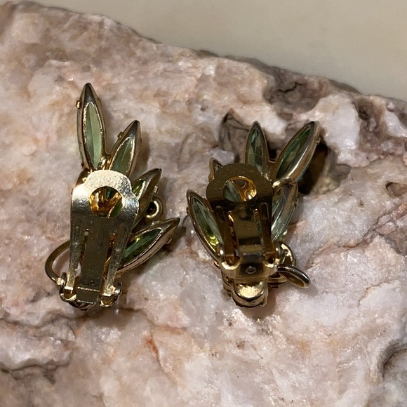 Lime Green Clip On Earrings - Picture 6 of 8